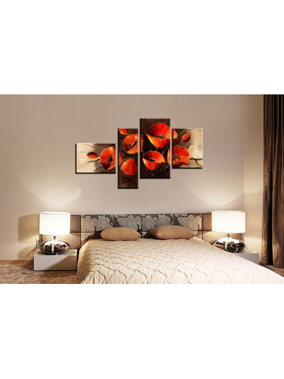 Модульная картина "Маковое счастье"