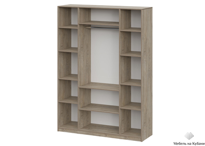 ШК 5 1600 шкаф четырехстворчатый распашной Дуб Эндгрейн/Меланж