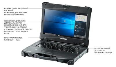 Защищенный ноутбук DURABOOK Z14I-G2