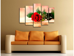 Модульная картина "Нежный бутон розы"