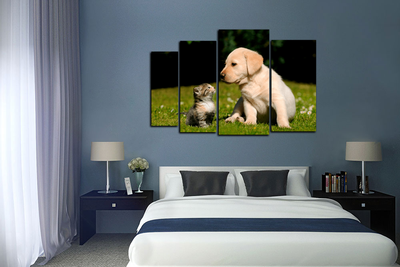 Модульная картина "Маленькие друзья"