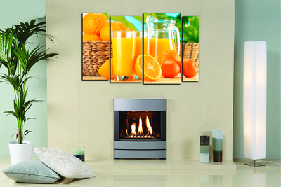 Модульная картина "Апельсины и сок"
