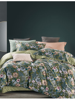 Постельное белье мако-сатин евро 200x220x1 250x270x1 50x70x4 TIS07-869