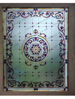 Витражная пленка, витражная пленка самоклеющаяся, пленочный витраж с классическим рисунком