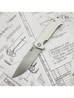 Складной нож Чиж NEXT сталь Elmax,  рукоять G10, цвет белый