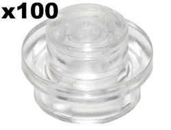 Plate, Round 1 x 1, Trans-Clear (4073 / 3005740 / 614140 / 6240030)