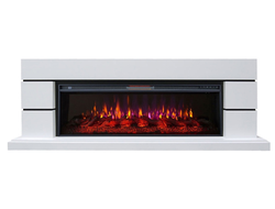 Линейный электрокамин Норд белый с очагом FreeSpace 60 LED FX QZ