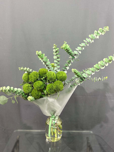 Букет Грин Тик с эвкалиптом №302