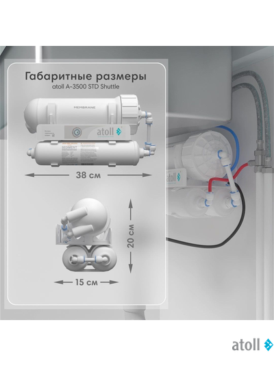 Прямоточная система обратного осмоса atoll Shuttle A-3800
