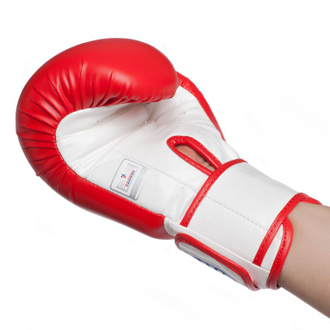 Перчатки боксерские из экокожи на липучке