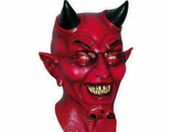 страшная маска, демон, сатана, дьявол, чёрт, нечисть, бес, ужасная, с рогами, на голову, масочка