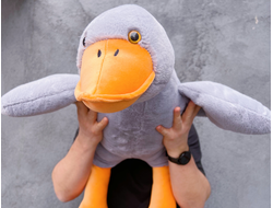 Плюшевый гусь 100 см премиум серый