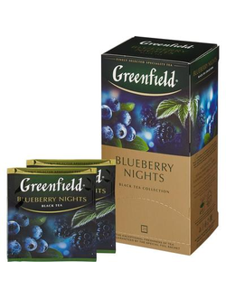 Чай Greenfield Blueberry Nights черный с черникой 25 пакетиков