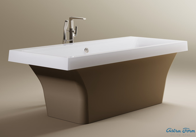 Astra-Form ванна Лотус Solid Surface 185/85 см белая матовая