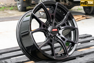 Комплект дисков R16 7,0J ET+38 4*100/4*114,3 RGW 040 Черный с полированными лучами под лаком (T451)