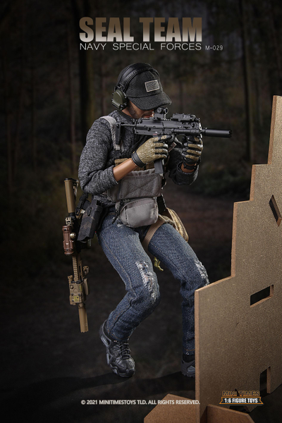Американский морской котик с собакой - КОЛЛЕКЦИОННАЯ ФИГУРКА 1/6 SEAL TEAM NAVY SPECIAL FORCES (M029) - MINITIMES