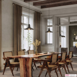 Декор паркетной доски Haro Карре Дуб Селектив Серо-Голубой Торцевой распил 539074 в интерьере