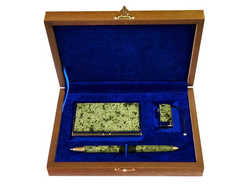 Подарочный бизнес набор из камня змеевик