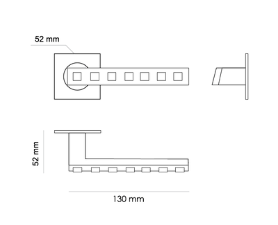 Дверные ручки Morelli Luxury CULLINAN CRO Цвет - Полированный хром