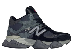 New Balance 9060 Black Grey с мехом