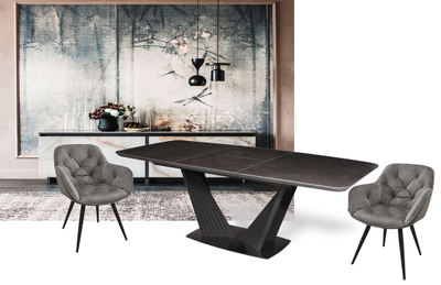 MOZART антрацит/ керамика антрацит 160(+60)x95