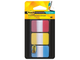 Клейкие закладки Post-it пластиковые 3 цвета по 22 листа 25.4х38 мм в диспенсере