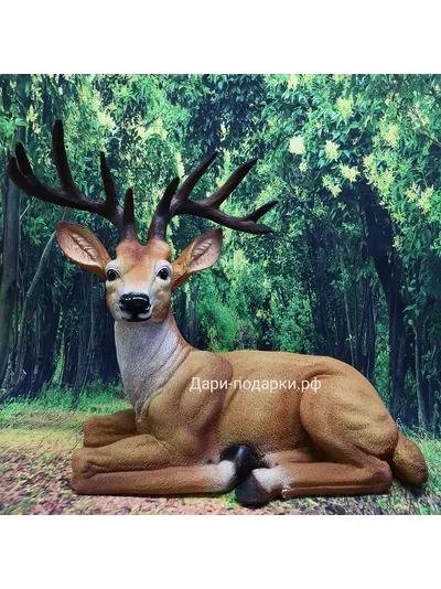 Олень лесной 46*40см   2,1кг   полистоун Россия 3078/012461*