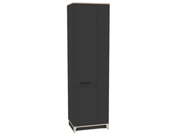 Гостиная AURELIO (АУРЕЛИО) - AURELIO 12 Шкаф для одежды Антрацит-Блеквуд Сатиновый