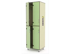 Шкаф двухсекционный двухъярусный (четыре ячейки)