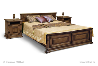 Кровать двуспальная Верди Люкс 160 (высокое изножье), Belfan купить в Ялте