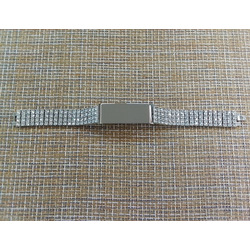 Браслет с камнями 4 ряда 9" (23см) серебристый