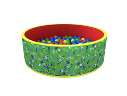 Сухой бассейн Romana "Весёлая полянка" 100 шариков зеленый купить в Воронеже
