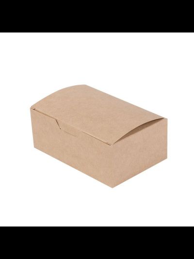 Коробка для фаст-фуда/наггетсов/куриных крыльев L (крафт/белая)