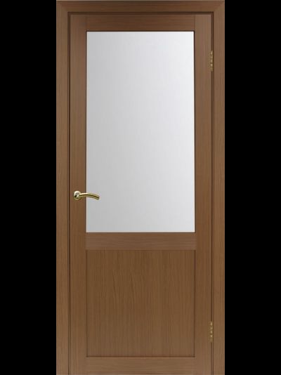 OPTIMA PORTE/ TURIN 502.21 ОРЕХ КЛАССИЧЕСКИЙ/ САТИН СВЕТЛОЕ. ПОЛОТНО ОСТЕКЛЕННОЕ