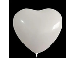 Сердце (12&#039;&#039;/30 см) Белый (005), пастель, 25 шт.