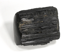 Турмалин чёрный шерл, кристалл стоячий, полированная верхушка, Бразилия (45*38*28 мм, 103 г) №29742