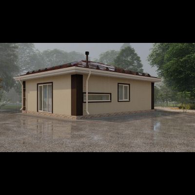 Одноэтажный дом с тремя спальнями 83м² (S61)