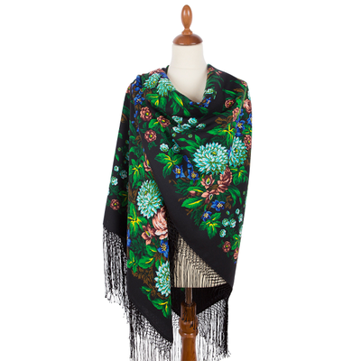 Павловопосадский платок Лунный свет 318-21