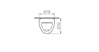 Писсуар VitrA Arkitekt, цвет белый, 6201B003-0199