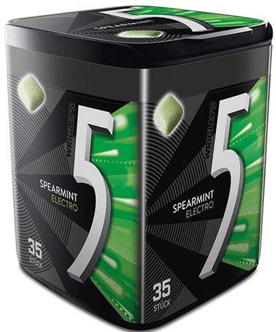 Жевательная резинка "Wrigley 5" со вкусом Мяты 85гр (6 шт)