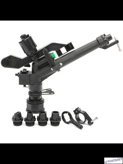 Спринклер импульсный (ABC пластик) 1 1/2"внут радиус 18-30м, расход 6000-10000 л/ч 4 форсунки, 3-5,5