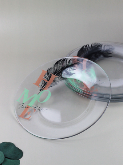 Тарелка 19,5см, черное перо