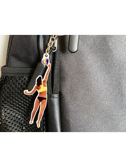 Брелок двусторонний «Пляжная нападающая»