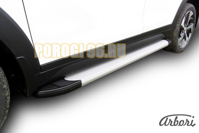 Пороги на Renault Kaptur (2020-) Optima Silver