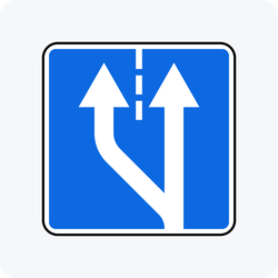 Дорожный знак 5.15.4 Начало полосы