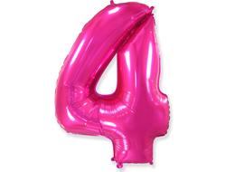 Фольгированная цифра - Малиновая