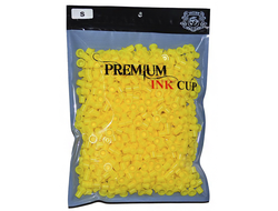 Колпачки под тату краску Premium ink cup 8-9мм Yellow (1000 шт)
