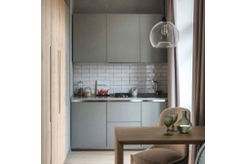 Кухня прямая,1600мм. Материал фасадов ЛДСП. Срок изготовления от 15 рабочих дней. Цена на момент изготовления 19500 руб.