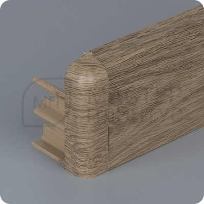 Плинтус из дюрополимера Comfort Classic 80 дуб капучино с наружным углом