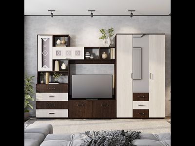 Шкаф 3-х створчатый Белла венге/ясень белый (БТС)